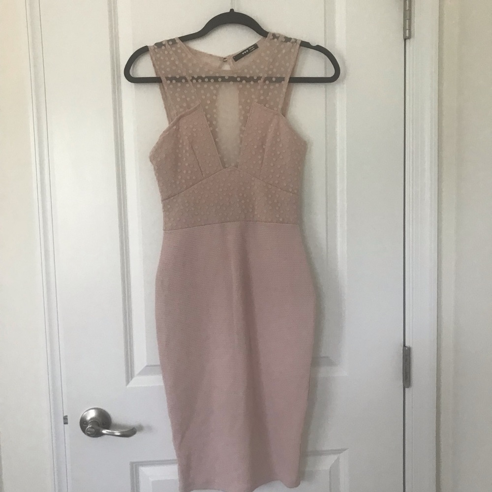 Blush bodycon cocktail dress size small